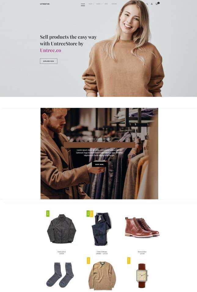 时尚服饰单品销售服务网站html模板 - 选优云网创