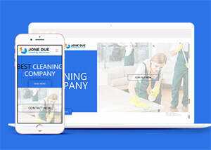 宽屏保洁家政公司网站模板下载 - 选优云网创