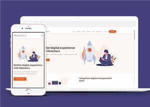 数字产品科技展示响应式网页模板下载 - 选优云网创