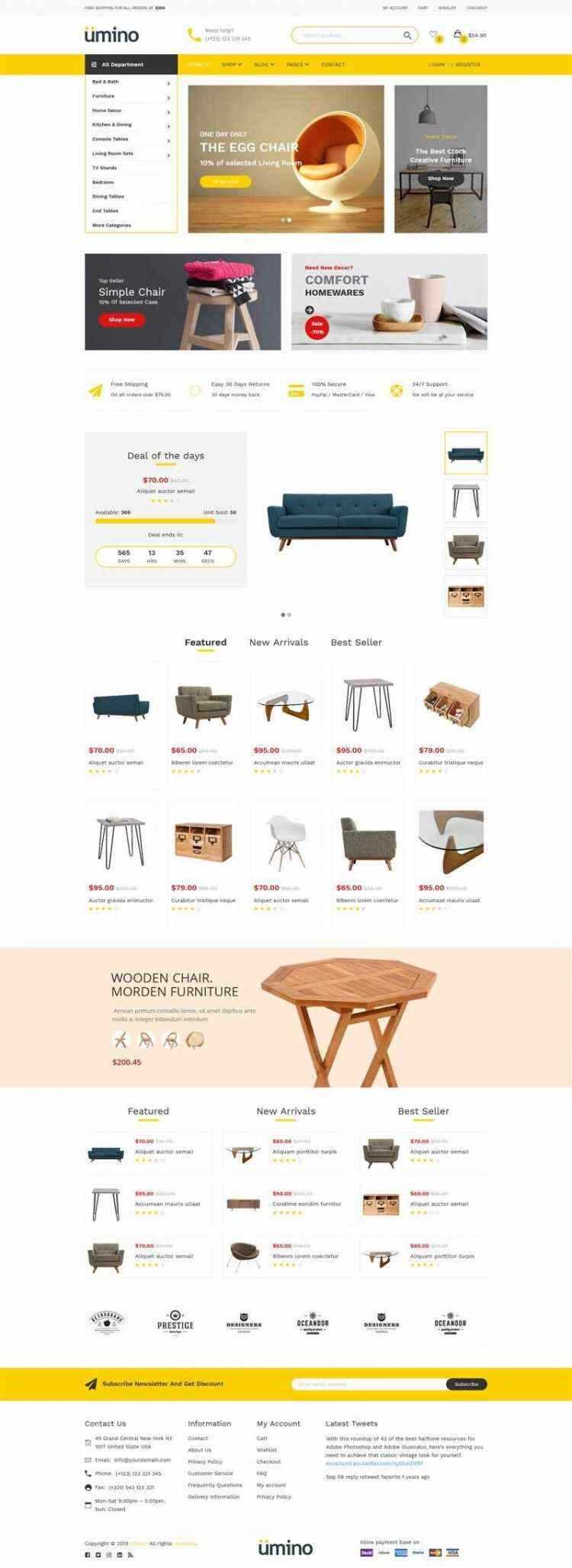 Bootstrap4响应式室内家具家居用品电商销售商城 - 选优云网创