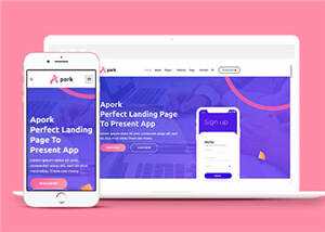 宽屏企业app软件网页源码模板下载 - 选优云网创