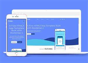 Bootstrap4手机APP网站模板源码 - 选优云网创