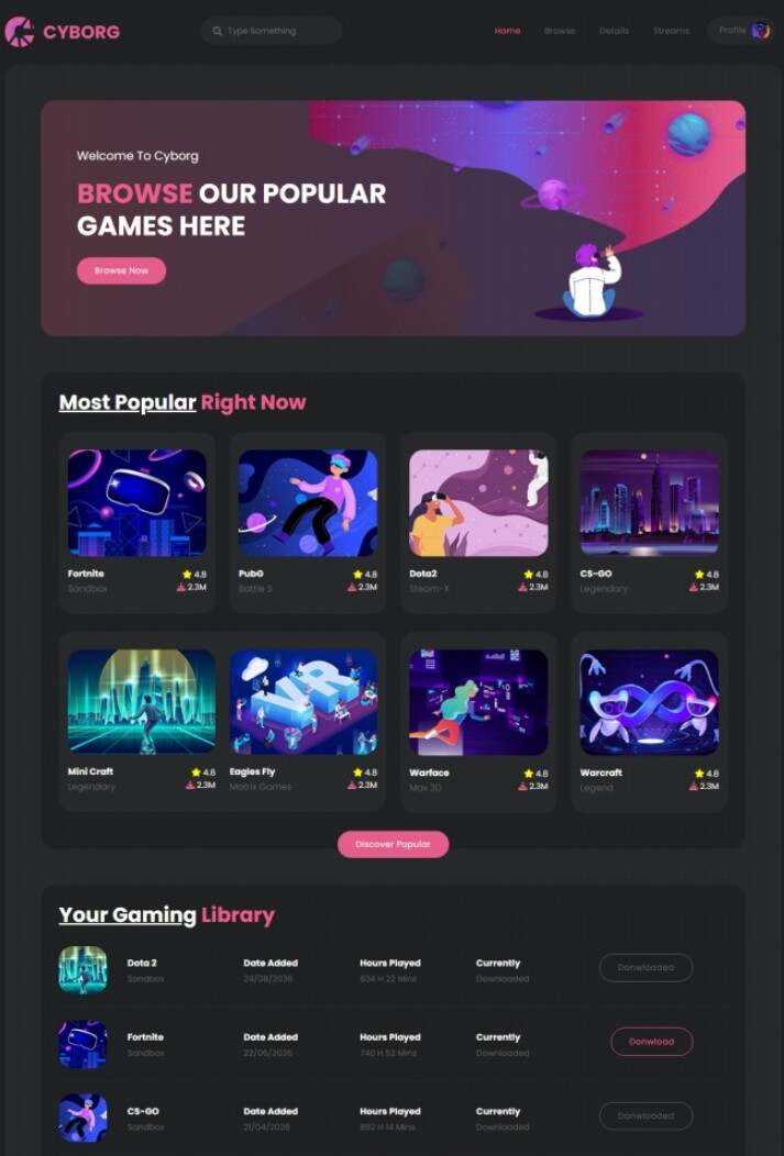 HTML5热门游戏体验宣传网站模板 - 选优云网创