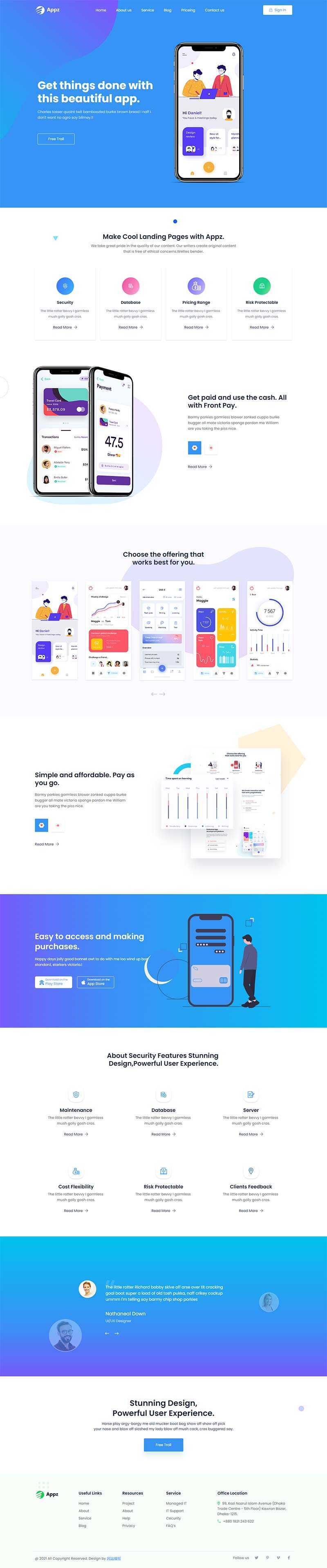 bootstrap手机app应用软件官网HTML5模板 - 选优云网创