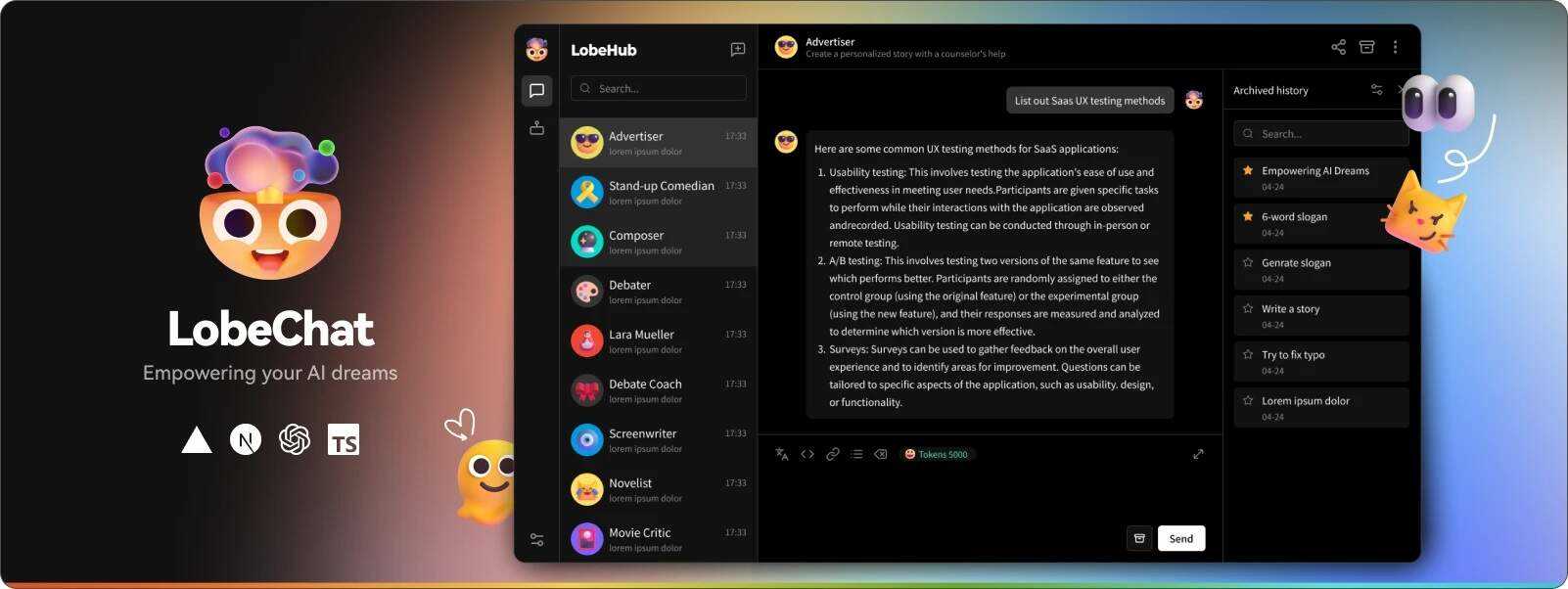 LobeChat 开源的的高性能 ChatGPT 网页应用程序 - 选优云网创
