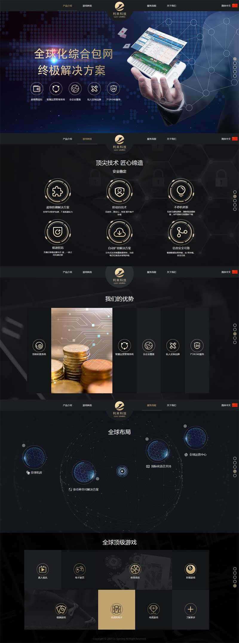 大气的智能软件介绍单页滚屏网站html模板 - 选优云网创