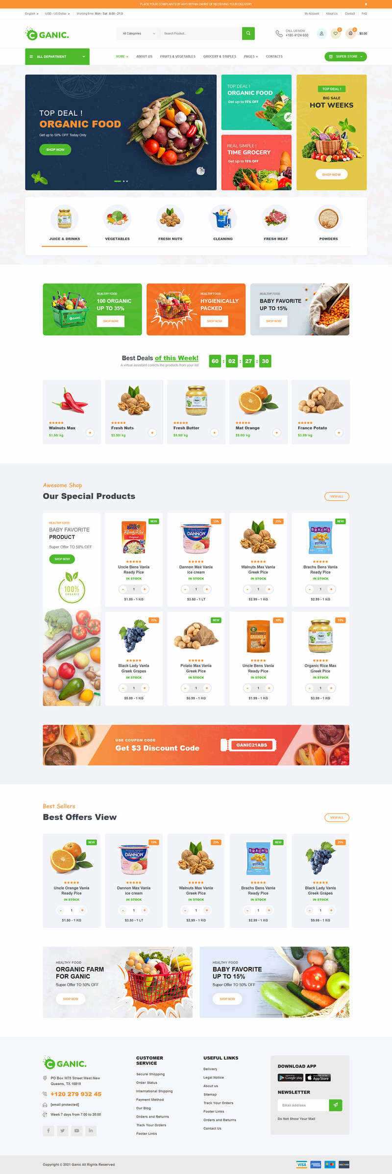 Bootstrap生鲜美食超市HTML5电商模板 - 选优云网创