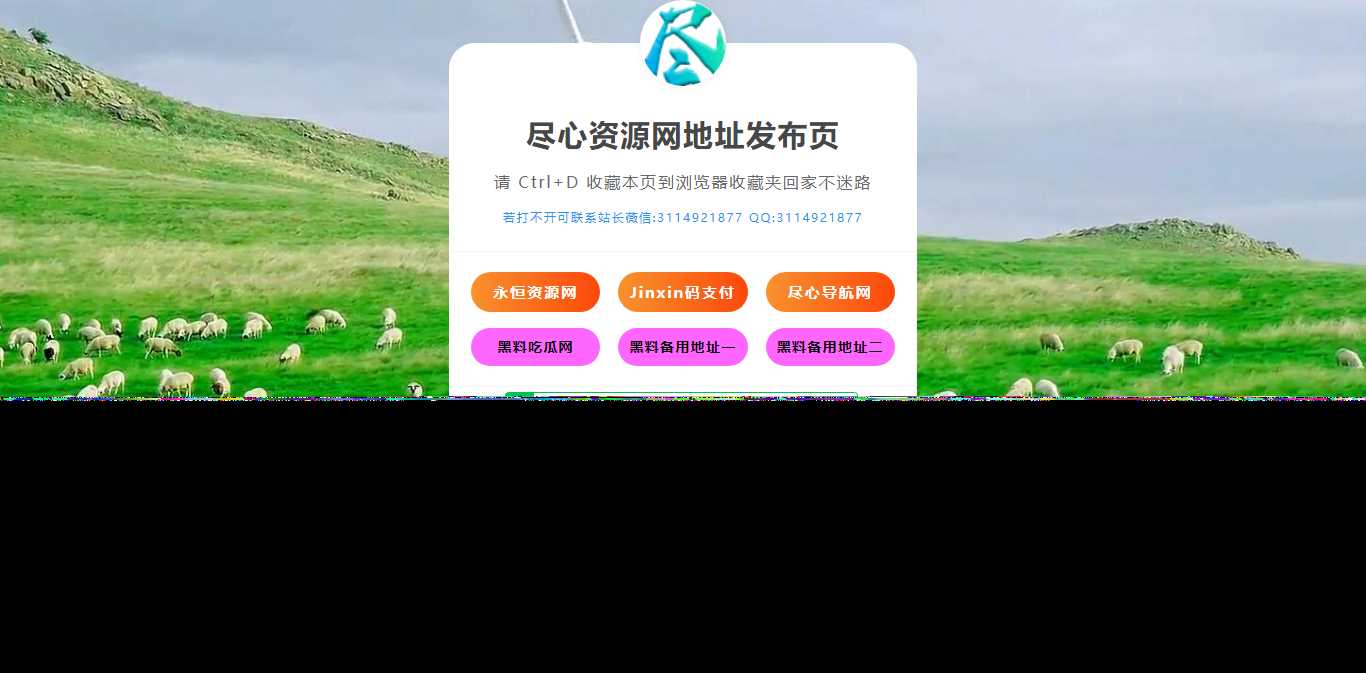 自适应网址导航网站发布页单页网页模板html静态无后台源码 - 选优云网创