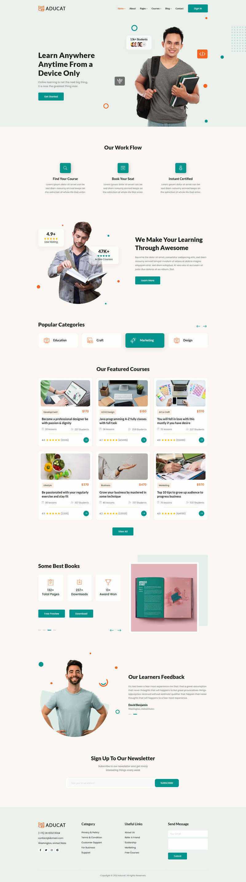 Bootstrap5响应式在线课程教育网页模板 - 选优云网创