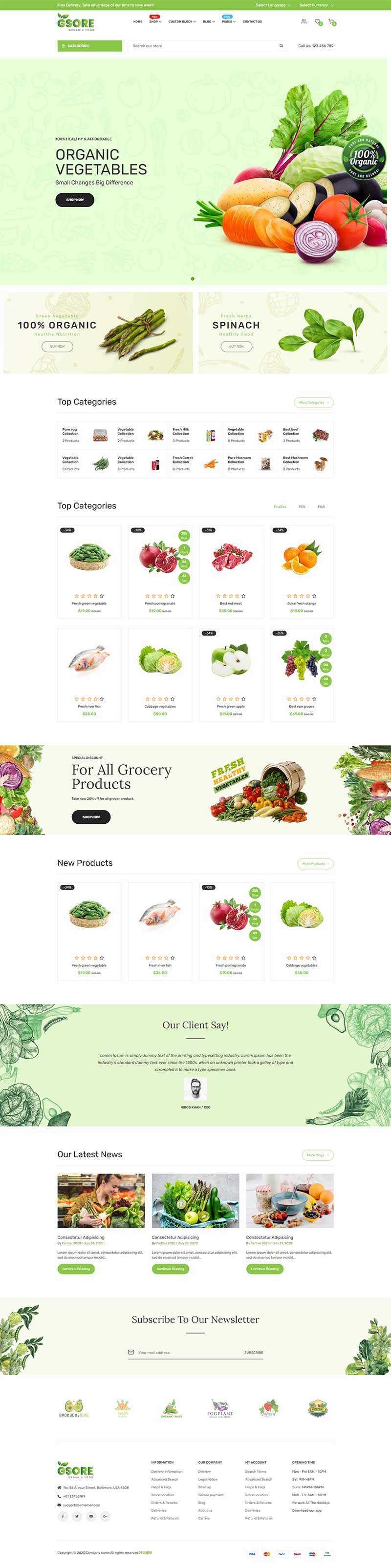 有机食品在线商城网站HTML模板 - 选优云网创