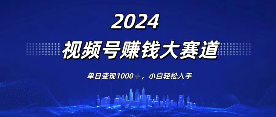 2024视频号赚钱大赛道，单日变现1000+，小白轻松入手 - 选优云网创