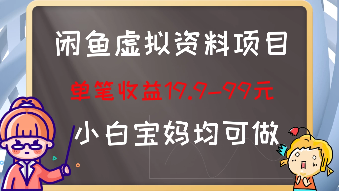 闲鱼虚拟资料项目，新手友好，长期盈利，单笔收益100+ - 选优云网创
