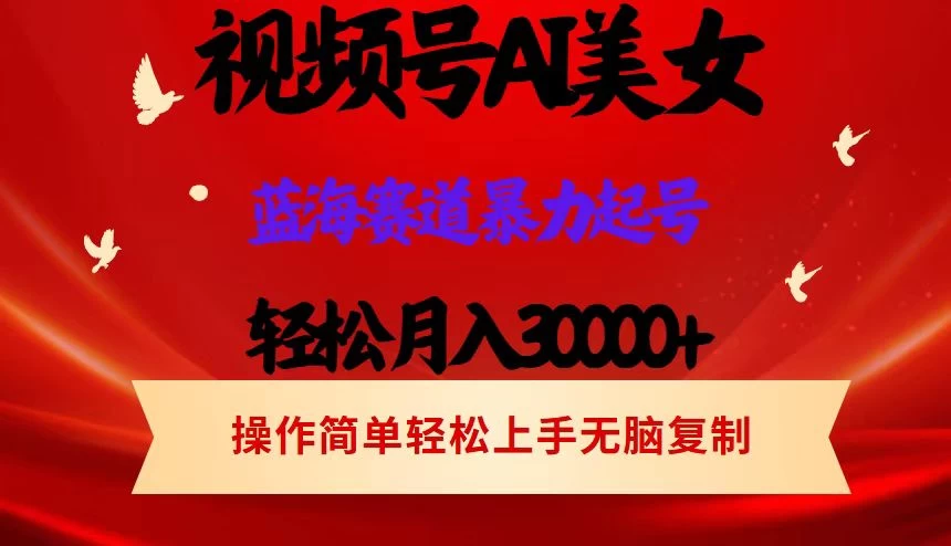 AI美女视频号掘金，操作简单，轻松上手，日入1000+ - 选优云网创