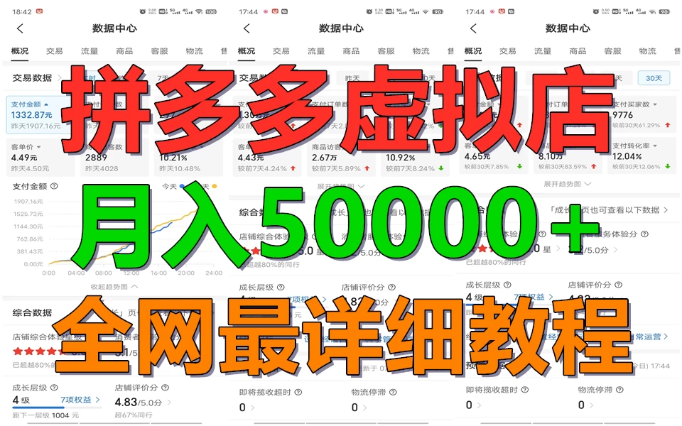 拼多多虚拟电商月入50000+你干你也行，暴利稳定长久，副业首选 - 选优云网创