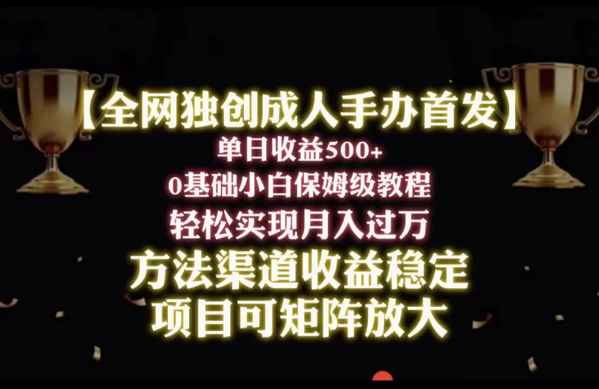 2024年新赛道，闲鱼搬砖卖成人手办，单日收益500+，小白轻松过万，保姆级教程 - 选优云网创