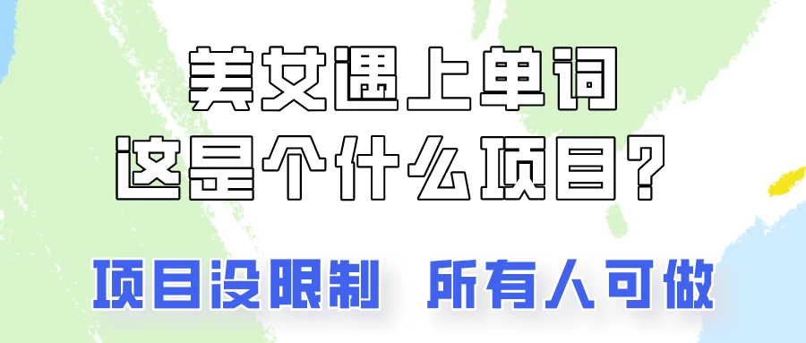 2024美女号单词暴力玩法，上手非常简单，轻松日收入500+ - 选优云网创