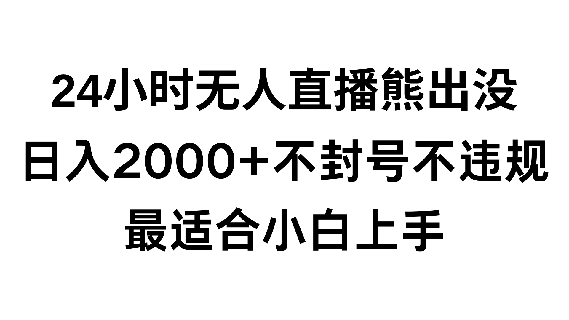 快手24小时无人直播熊出没,不封直播间,不违规,日入2000+,最适合小白上手,保姆式教学 - 选优云网创