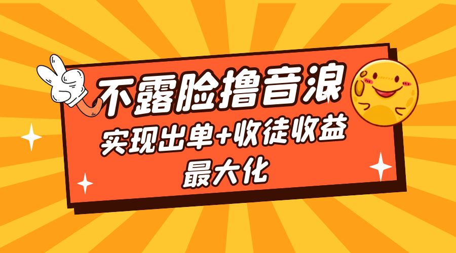 全网最新不露脸撸音浪：跑通自动化成交闭环，实现出单+收徒收益最大化 - 选优云网创