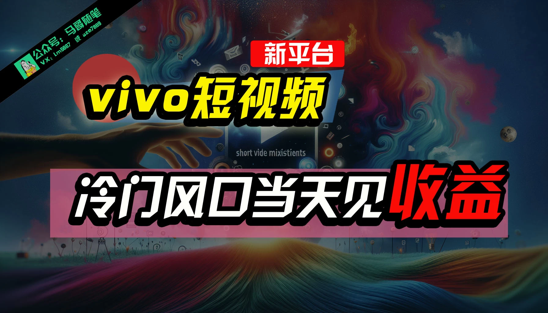 全新平台vivo短视频，新风口AI混剪无脑搬运，冷门风口当天见收益，7天撸了2300+了 - 选优云网创