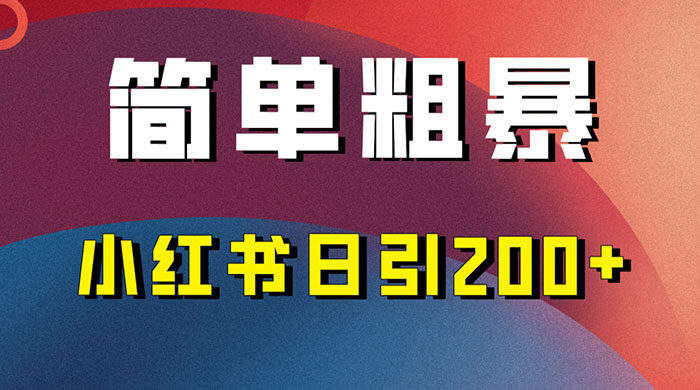 简单粗暴的小红书引流技巧，大道至简，看完实操日引 200+ - 选优云网创