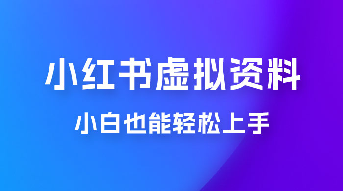 小红书虚拟资料掘金，日入 300+ 小白也能轻松上手的蓝海项目 - 选优云网创