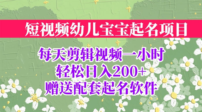 小红书宝宝起名项目：全程投屏实操，赠送配套软件 - 选优云网创