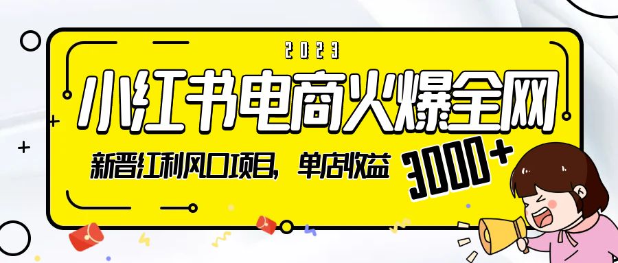 2023 小红书电商火爆全网：新晋红利风口项目，单店收益 3000+ - 选优云网创