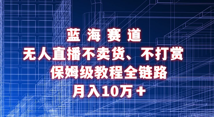 无人直播不卖货、不打赏保姆级教程全链路 月入10万＋ - 选优云网创