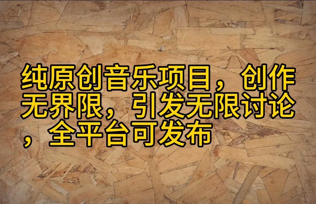 纯原创音乐项目，创作无界限，引发无限讨论，全平台可发布 - 选优云网创