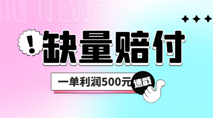 最新多平台缺量赔付玩法：简单操作一单利润 5 张 - 选优云网创