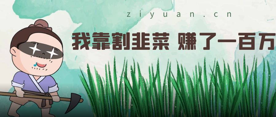 我靠割韭菜 赚了一百万 - 选优云网创