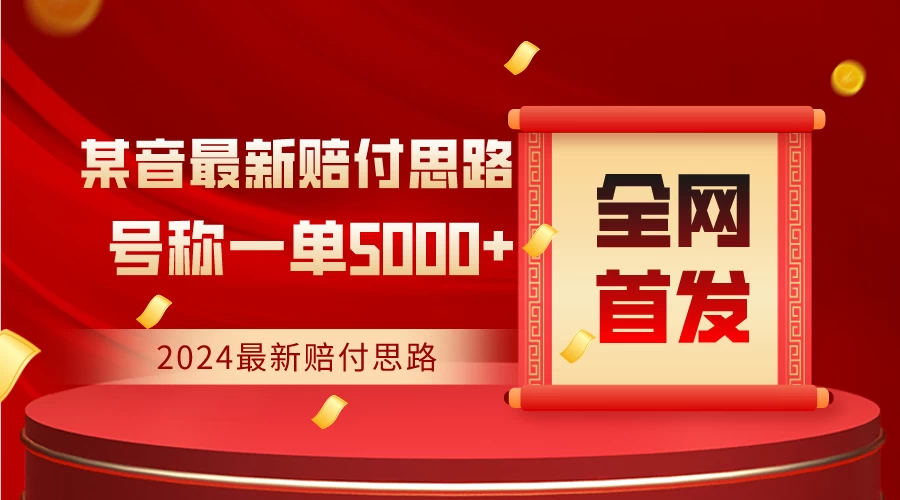 全网首发，2024最新某音赔付思路，号称一单收益5000+ - 选优云网创