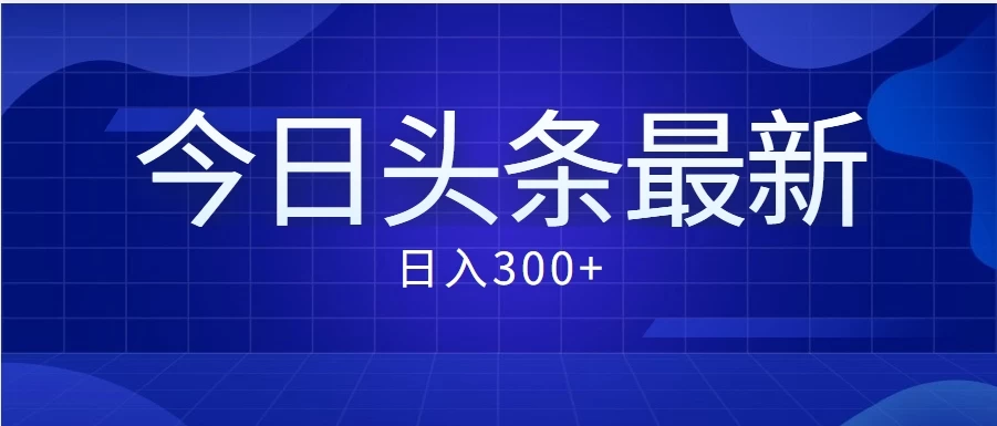 价值999的最新头条玩法，每天收入300+ - 选优云网创