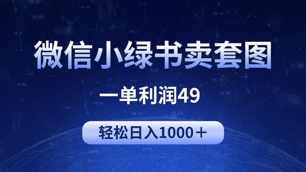 冷门微信小绿书卖美女套图,一单利润49,轻松日入1000+ - 选优云网创
