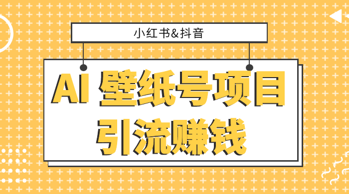 小红书抖音 AI 壁纸号项目引流赚钱，多种玩法详解，零门槛，零投入，无脑搬运也能日入 200+ - 选优云网创