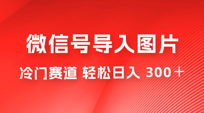 外面收费 66 的将微信号导入图片的教程，可自用或卖教程，一单 66 元，轻松日入 300+ - 选优云网创