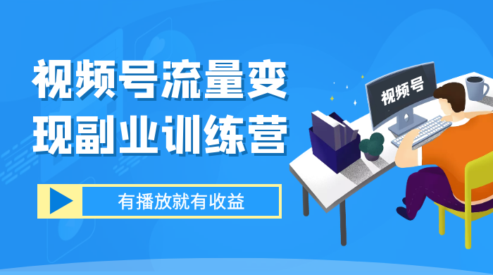 视频号流量变现副业训练营 1.0，有播放就有收益，适合小白的副业项目 - 选优云网创