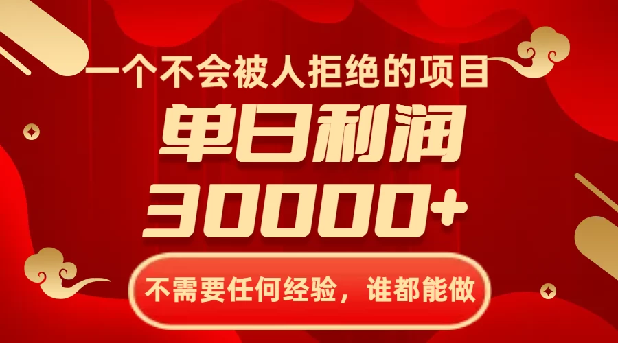一个不会被人拒绝的项目，不需要任何经验，谁都能做，单日利润30000+ - 选优云网创