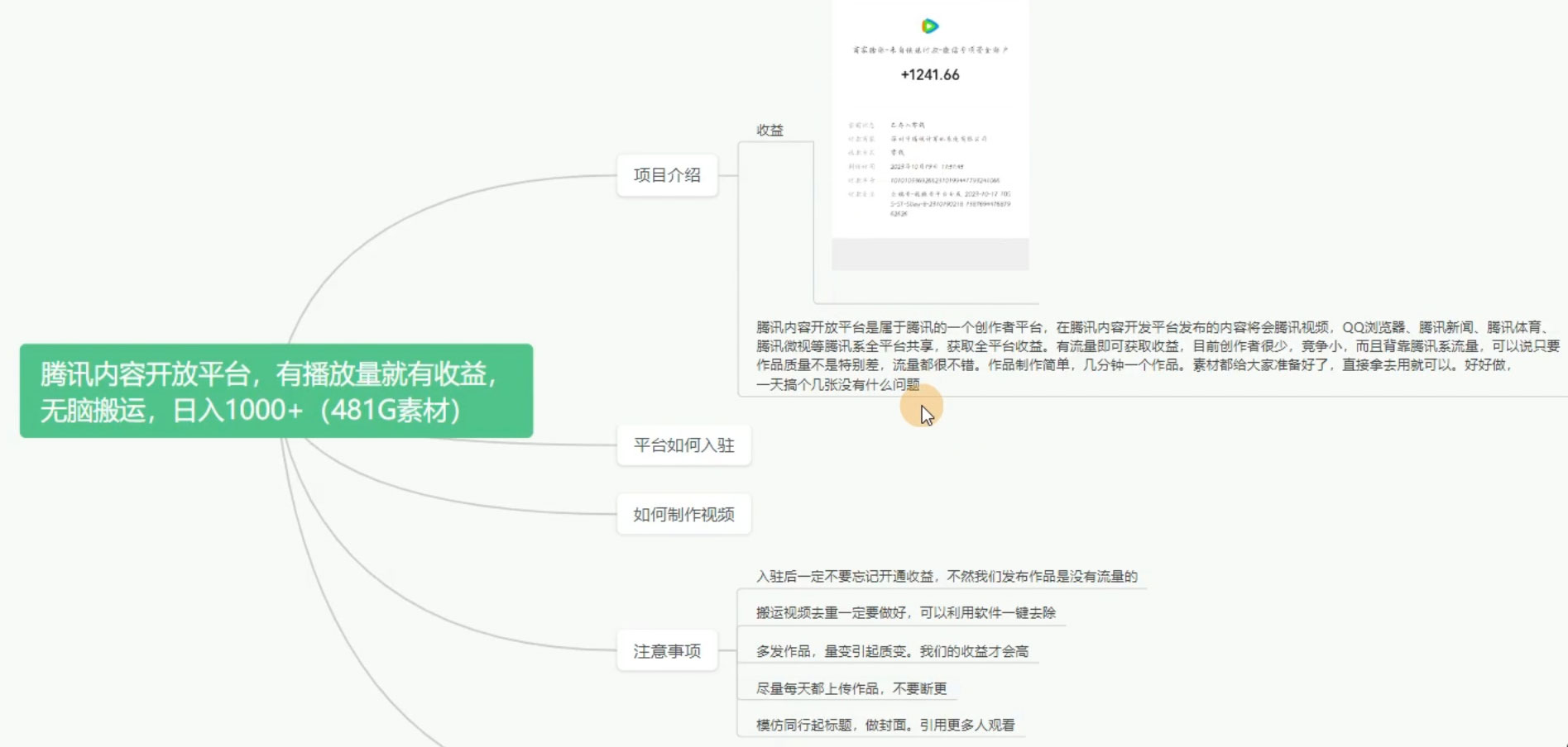 图片[2] - 腾讯系流量变现，有播放量就有收益，无脑搬运，日入 1000+（附 481G 素材） - 选优云网创