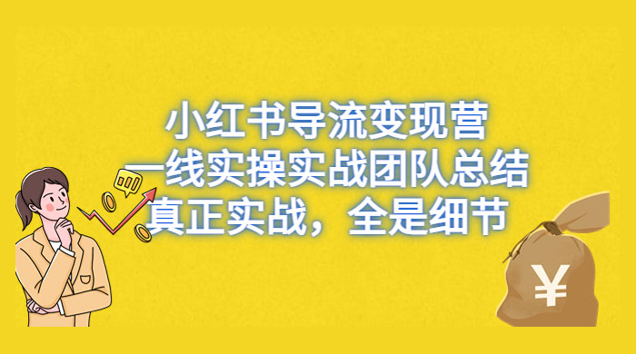 小红书导流变现营，一线实战团队总结，真正实战，全是细节，全平台适用 - 选优云网创
