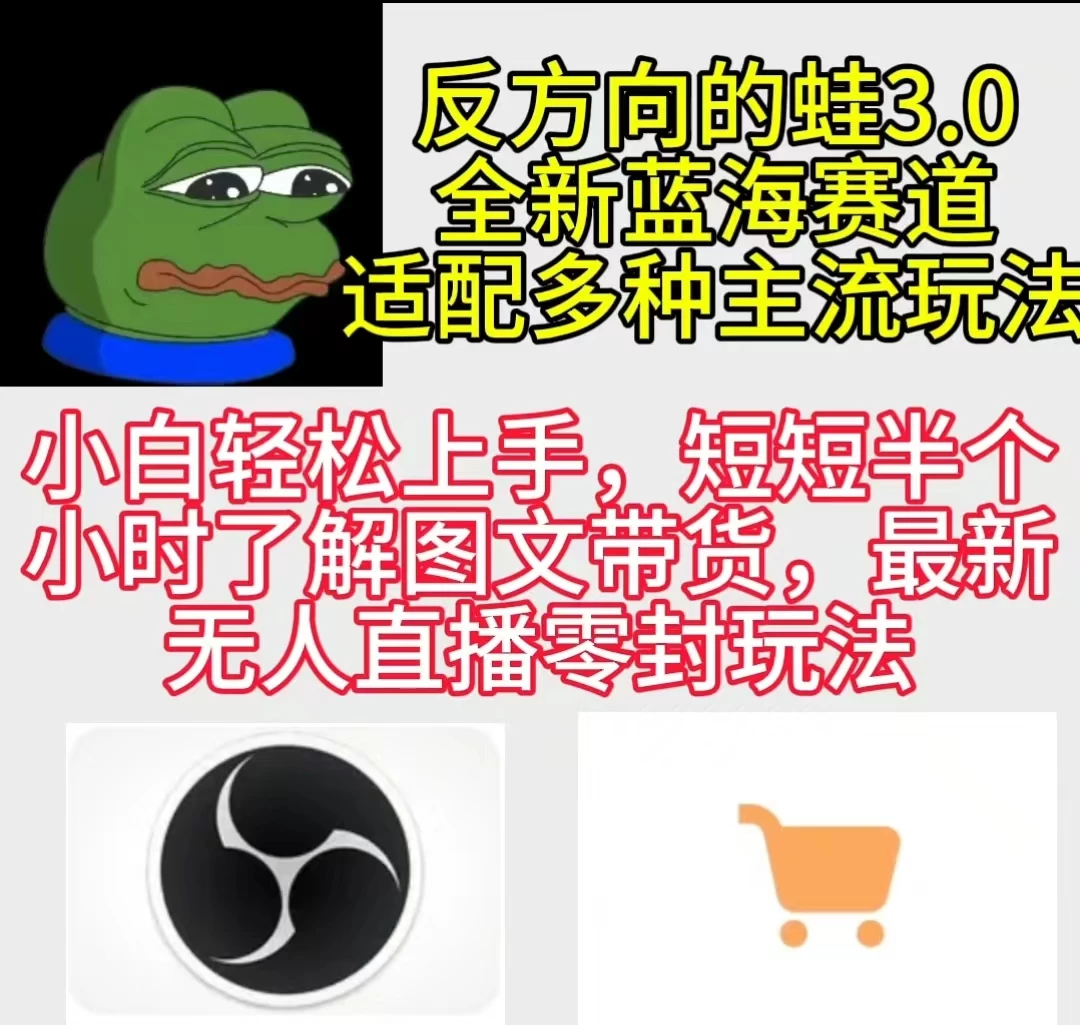 反方向的蛙3.0 图文最新玩法 隐身各种主流项目 新手小白轻松上手 日入2000+ - 选优云网创