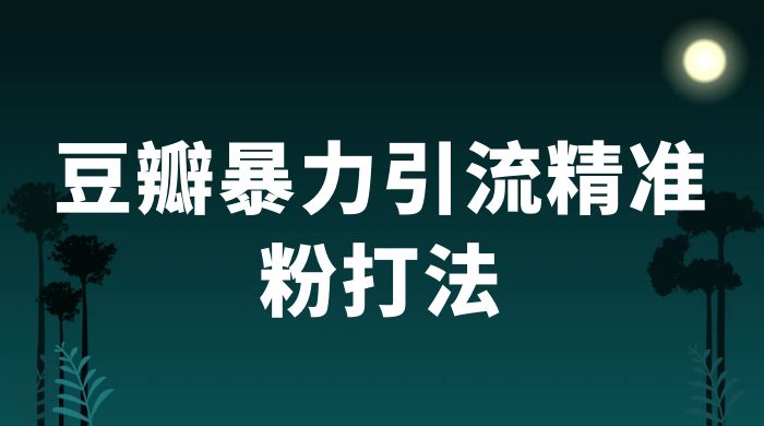 豆瓣暴力引流精准粉打法 一天轻松引流 100+ - 选优云网创