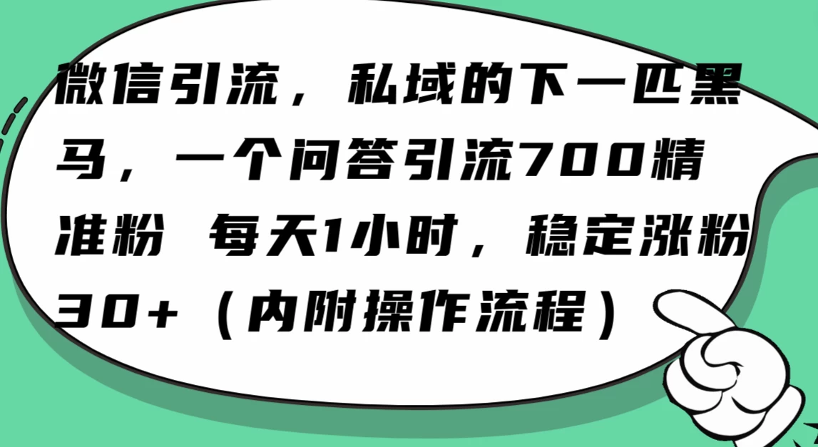 利用 AI 回答微信“问一问”，私域的下一匹黑马，一个问答引流 100 精准粉 - 选优云网创