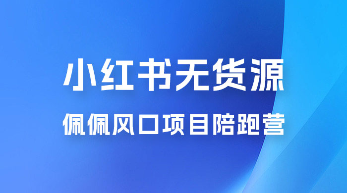佩佩 · 小红书无货源风口项目陪跑营：不用拍摄、不用露脸、不用买产品、不用营业执照、一部手机即可开店 - 选优云网创