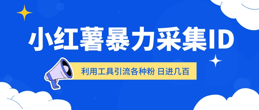 小红薯暴力采集ID 利用工具引流各种粉 日进几百人 - 选优云网创