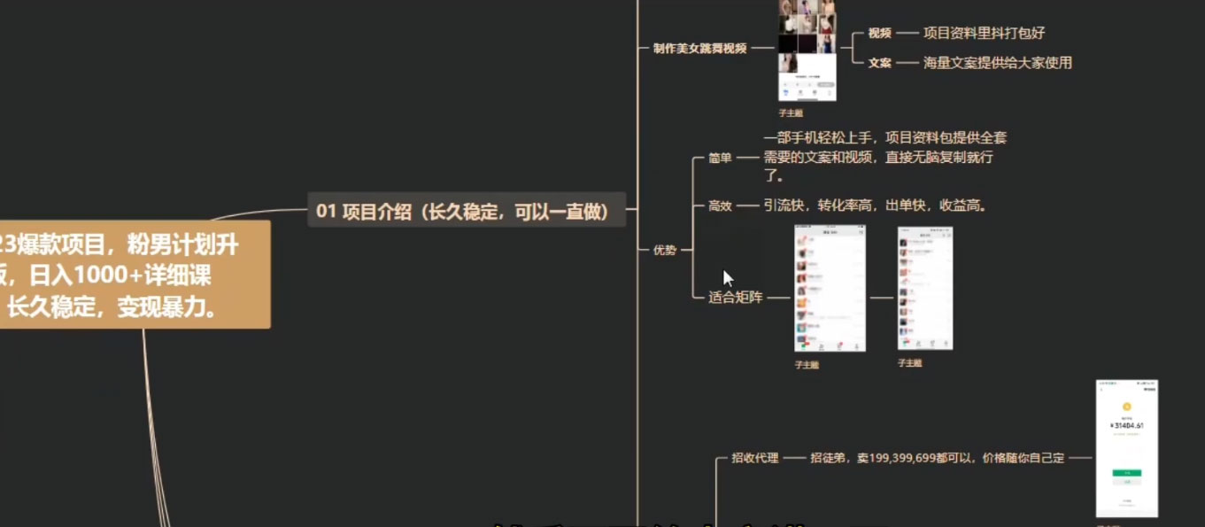 男粉计划升级版,日入 1000+ 详细课程,长久稳定,变现暴力 男粉计划升级版,日入 1000+ 详细课程,长久稳定,变现暴力
