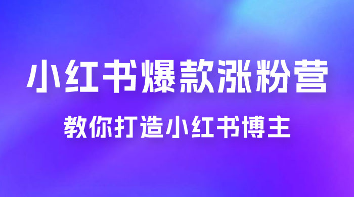 17 天小红书爆款涨粉营，广告变现方向：教你打造小红书博主 IP、接广告变现的 - 选优云网创