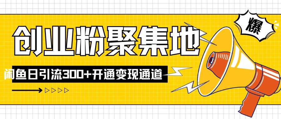 导师IP计划如何跑通闲鱼，日入创业粉300+，开通变现渠道 - 选优云网创
