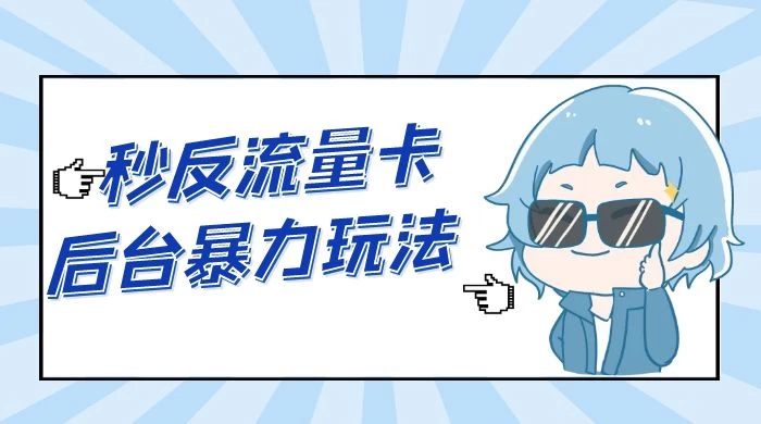 秒反流量卡后台暴力玩法 2.0，日赚三位数 - 选优云网创