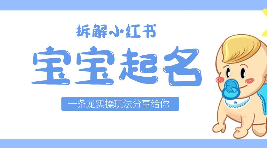 拆解小红书宝宝起名虚拟副业项目：一条龙实操玩法分享给你「教程+软件」 - 选优云网创
